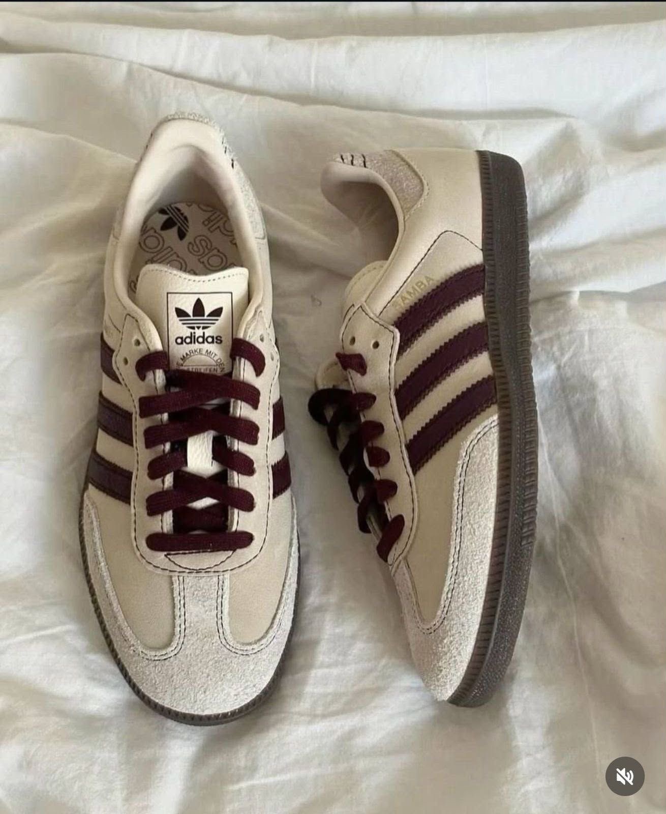 Adidas Samba OG β Cream/Maroon