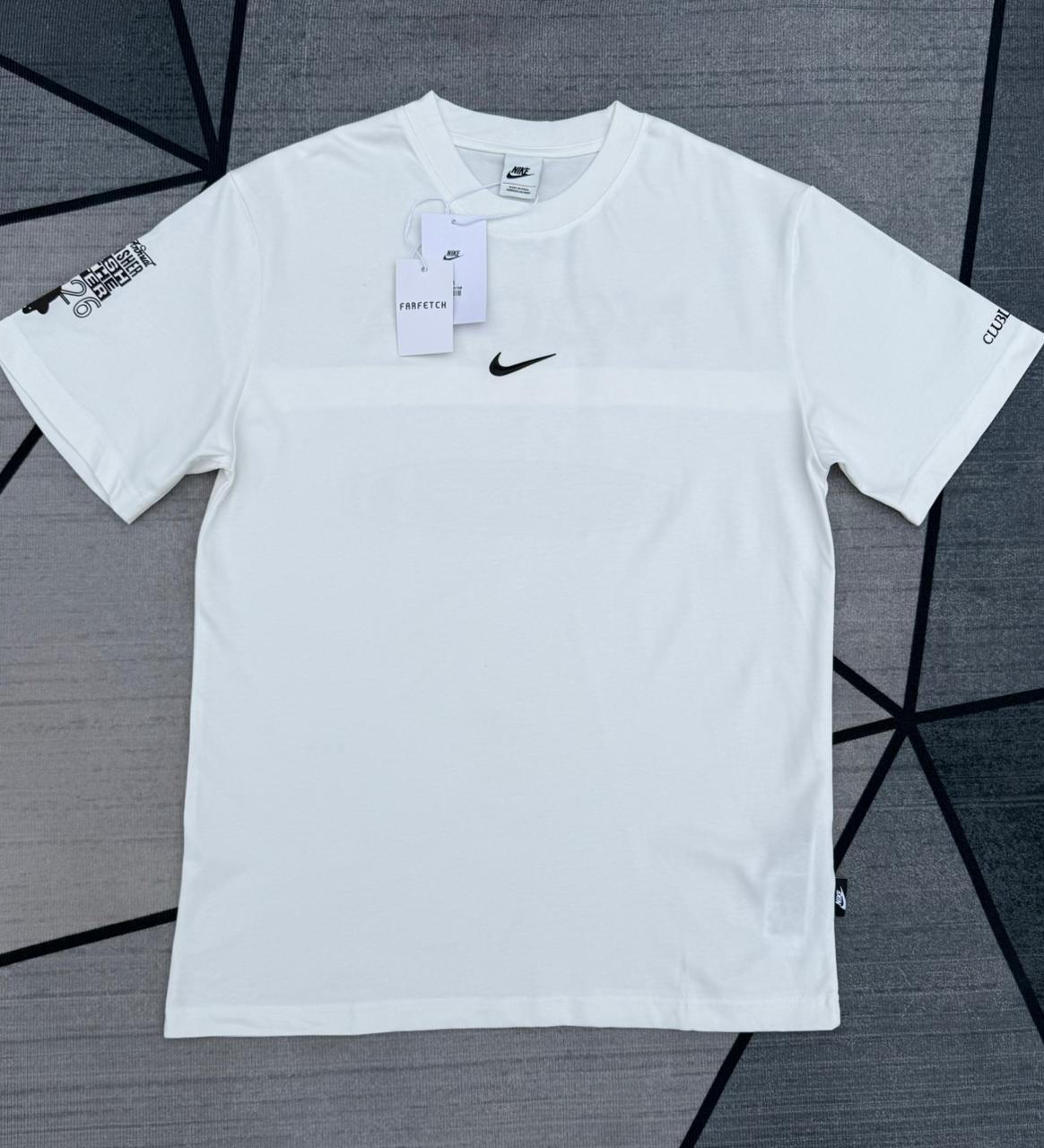 Nike Club Embroidered Swoosh Tee — White