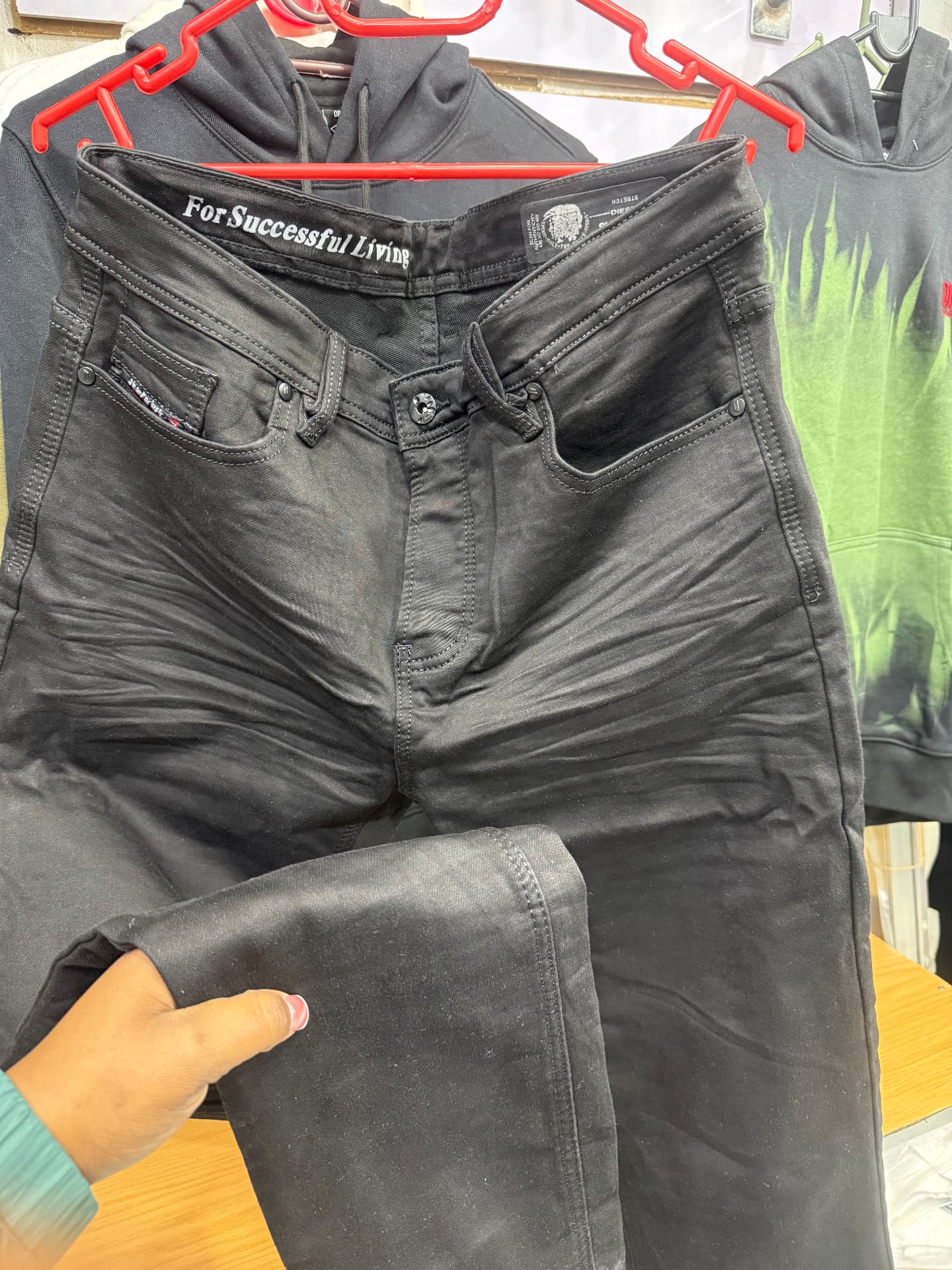 Diesel Skinny Jeans — Faded Black