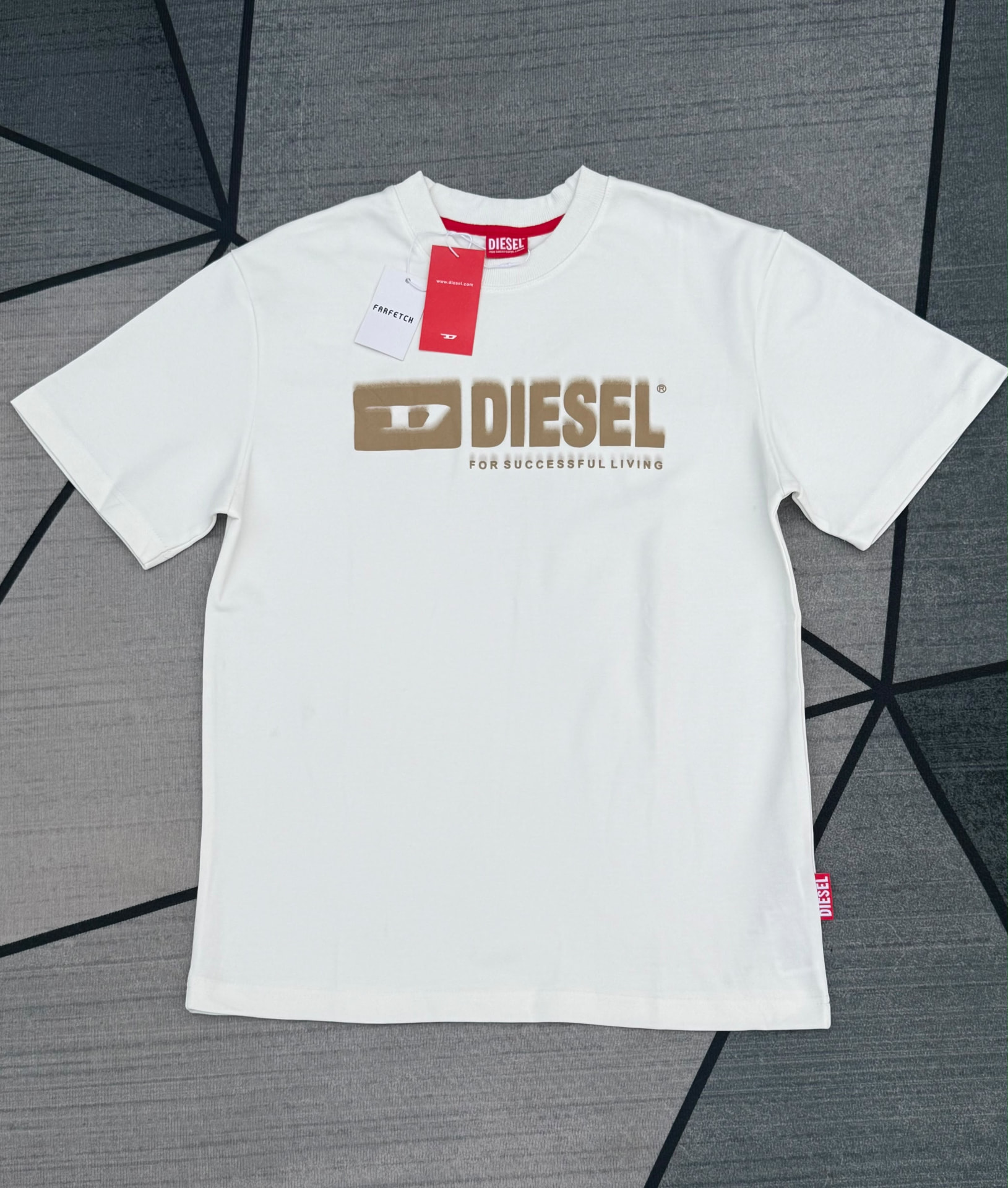 Diesel Block Logo Tee — White