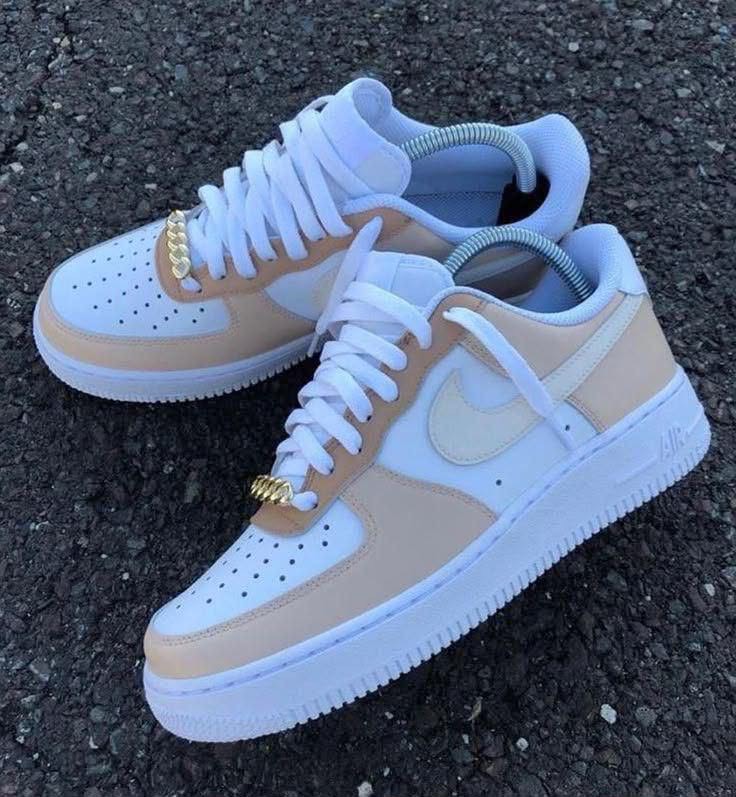 Nike Air Force 1 Low — White/Sand