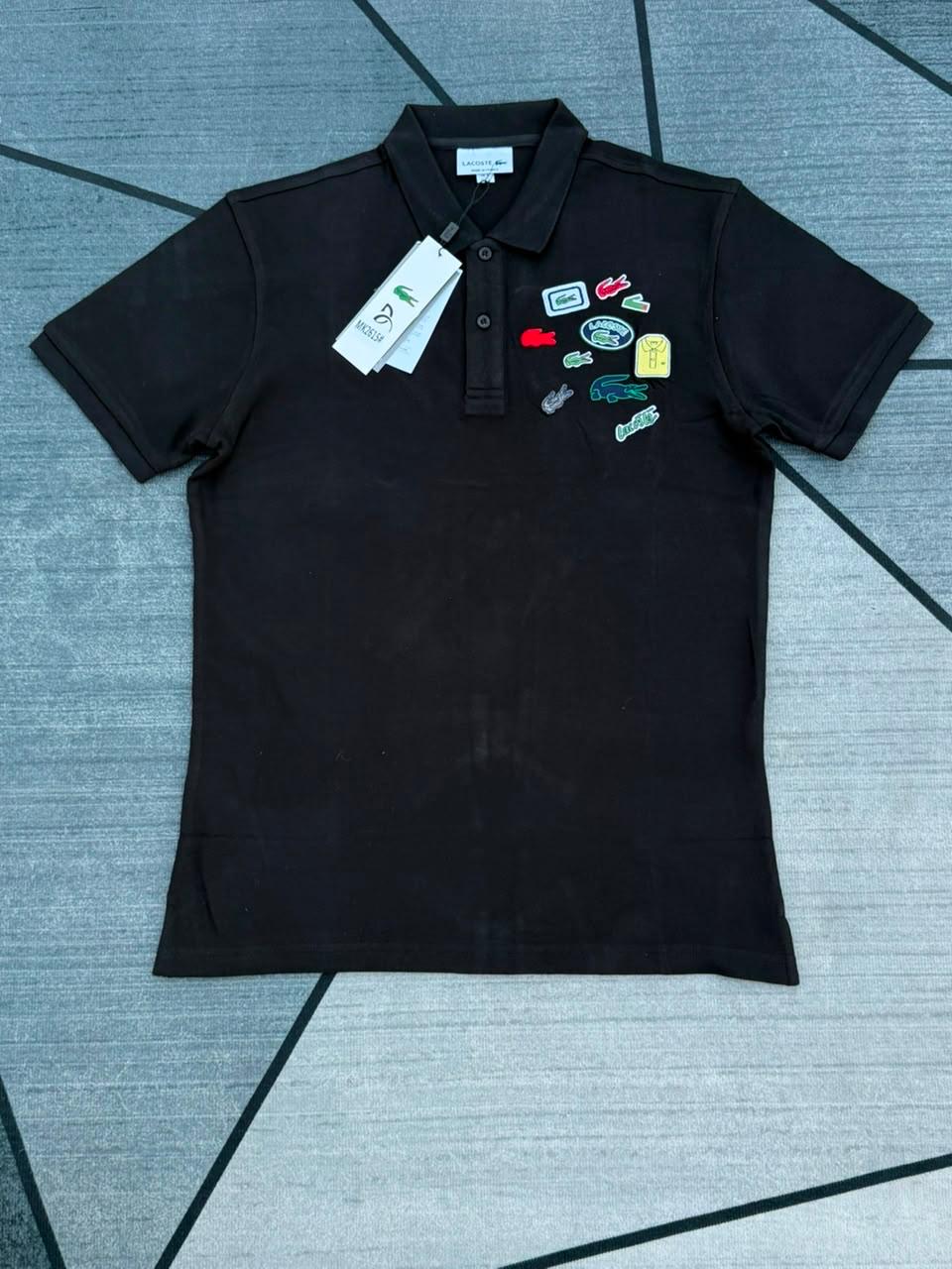 Lacoste Badges Polo — Black