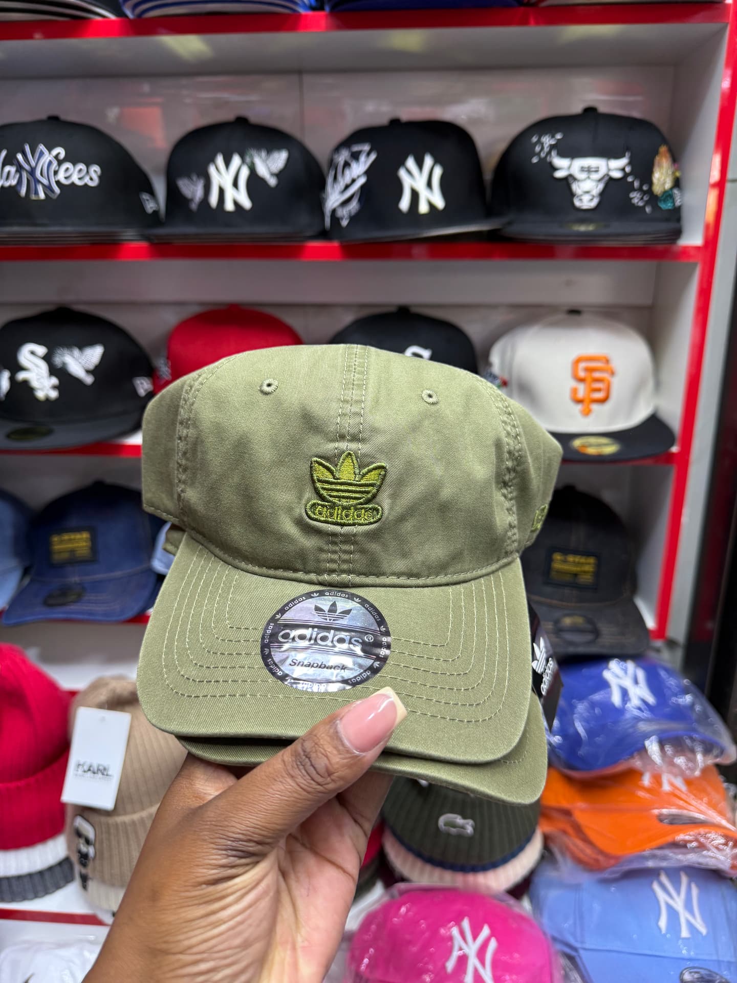 Adidas Trefoil Snapback — Olive