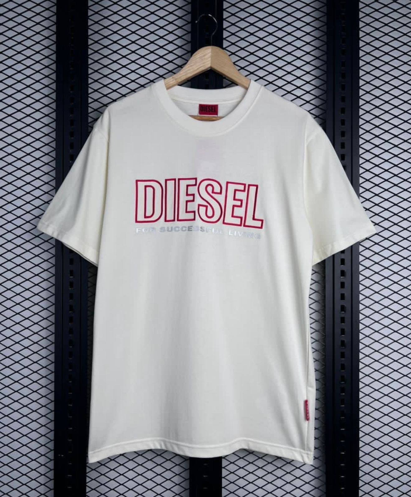 Diesel Logo Tee — Cream
