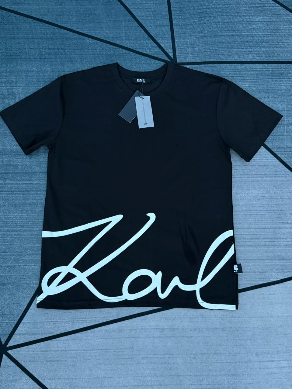 Karl Lagerfeld Script Tee — Black
