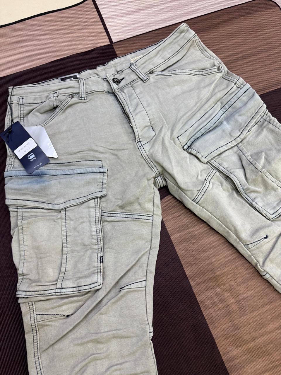 G-Star RAW Cargo Jeans — Light Grey