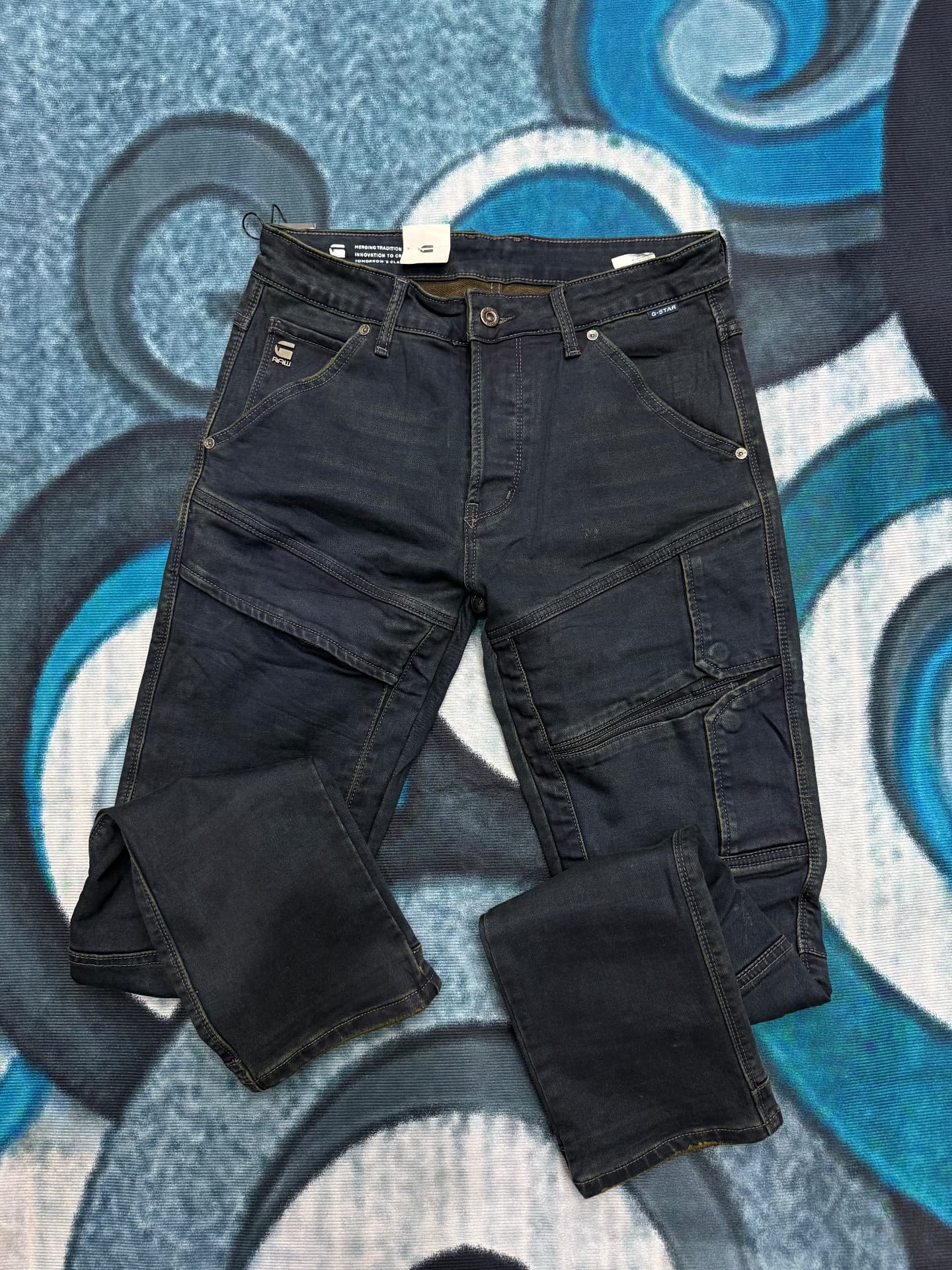 G-Star RAW Rovic 3D Cargo Jeans — Dark Waxed
