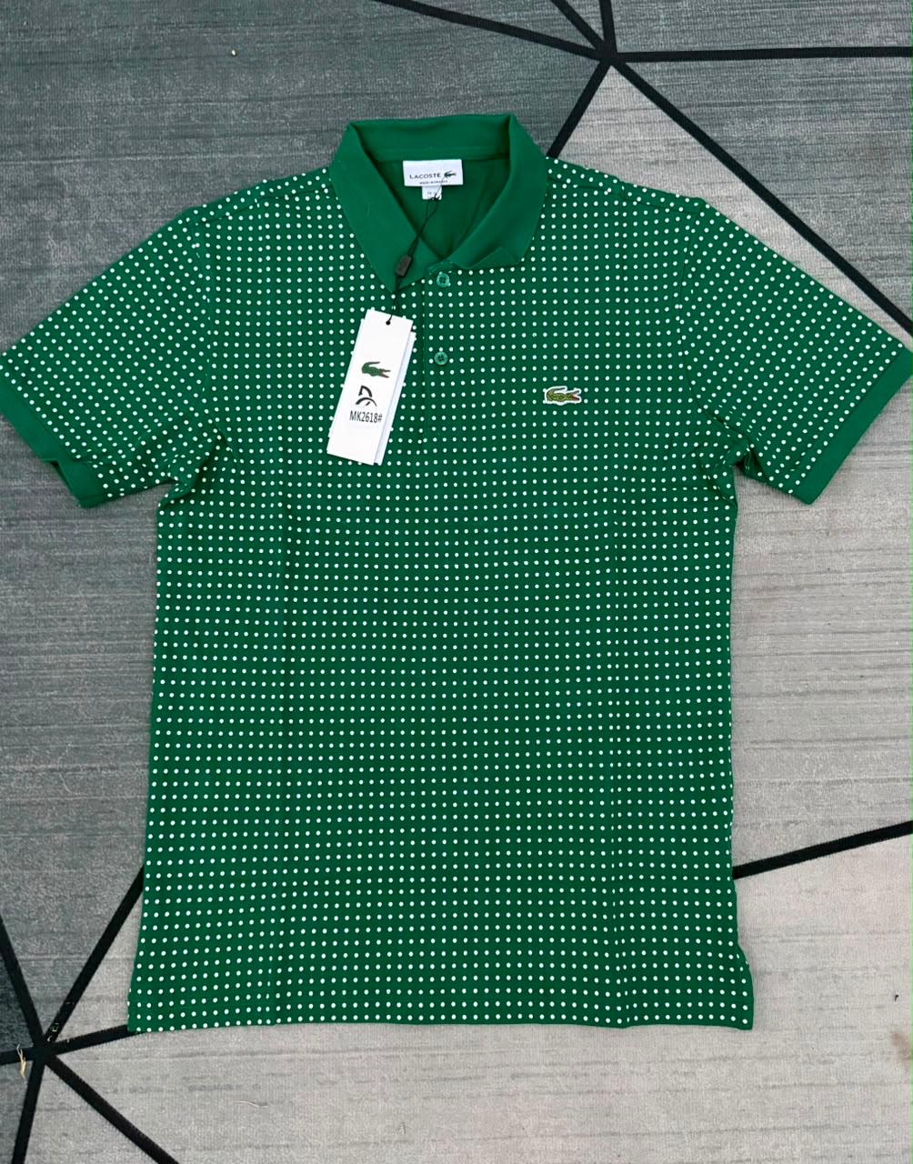 Lacoste Polka Dot Polo — Green