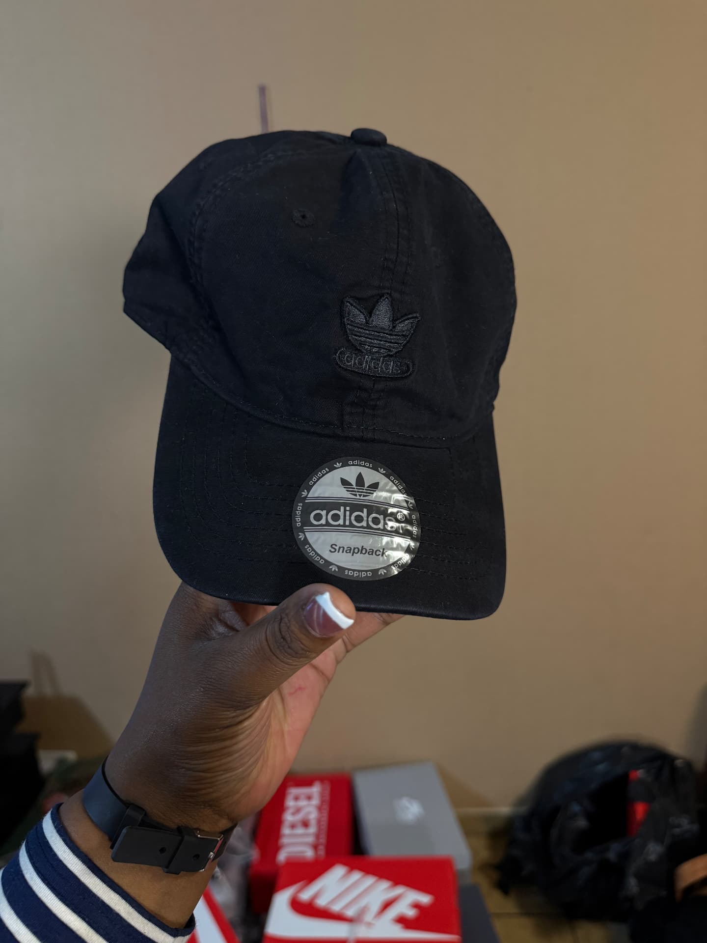 adidas Originals Trefoil Snapback — Black