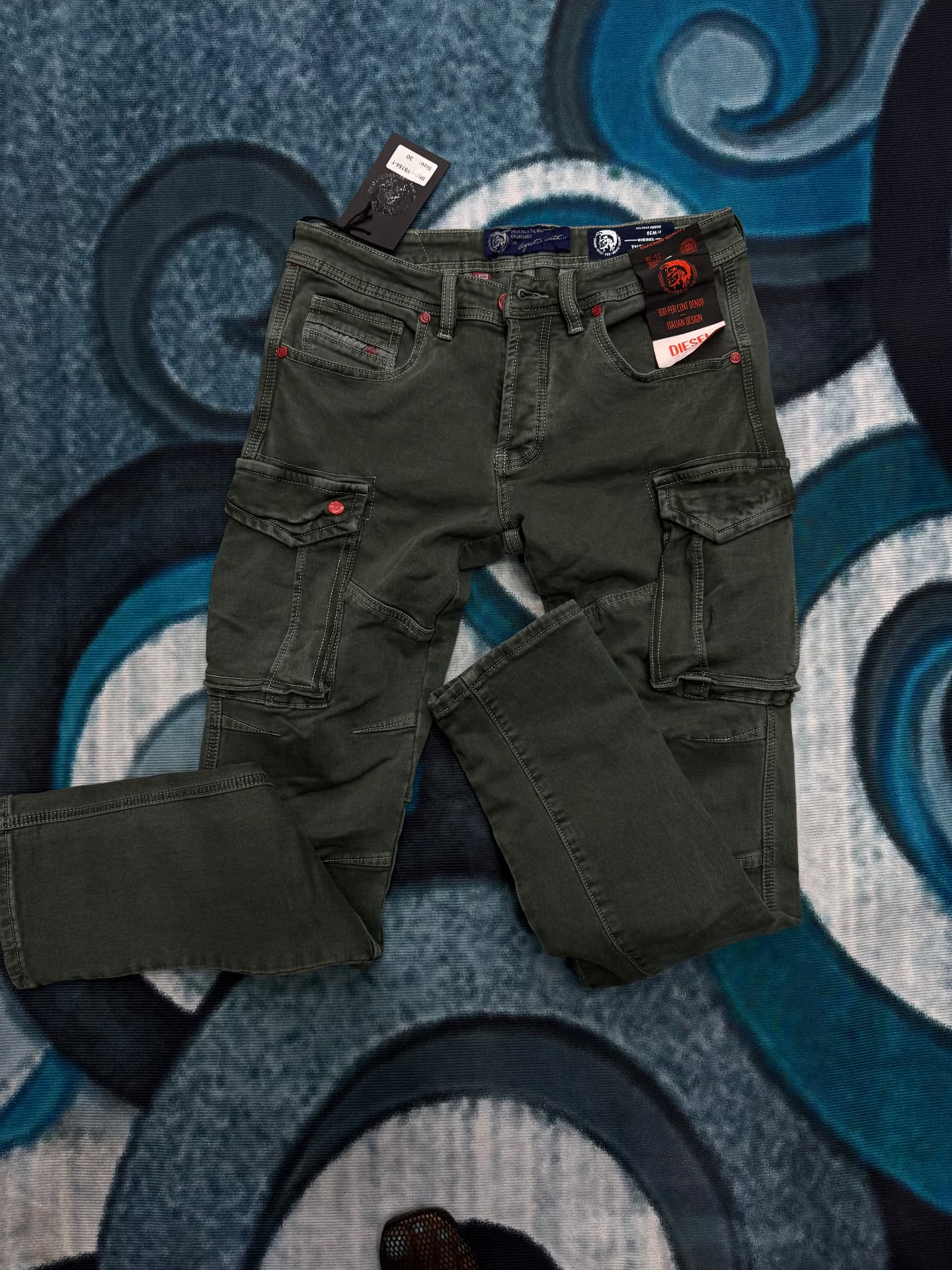 Diesel Cargo Jeans — Olive Green