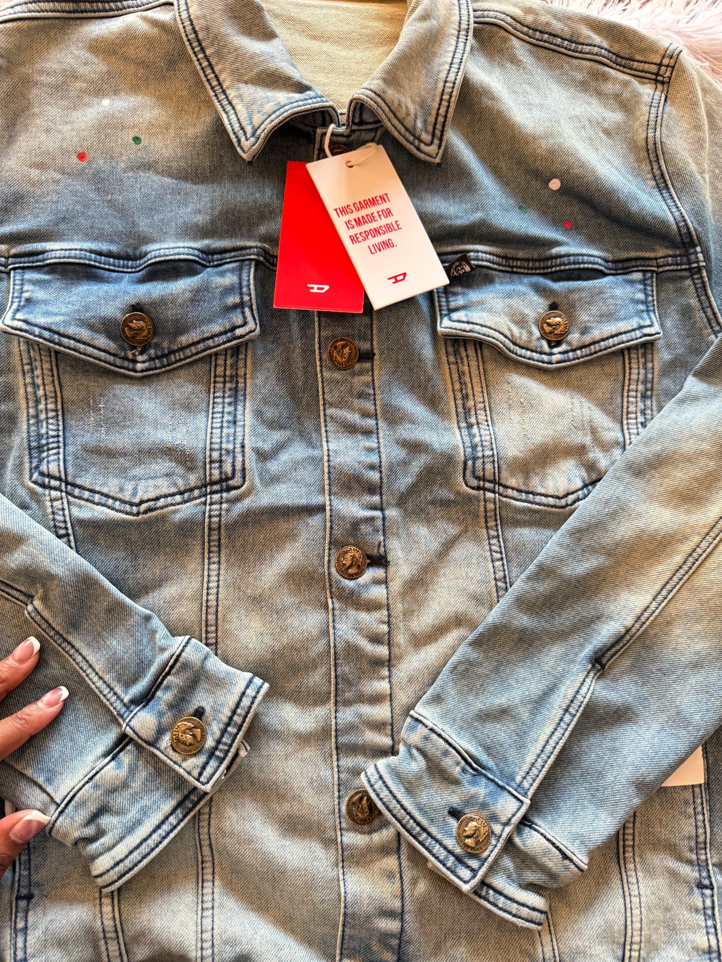 Diesel Mohawk Denim Jacket — Light Wash
