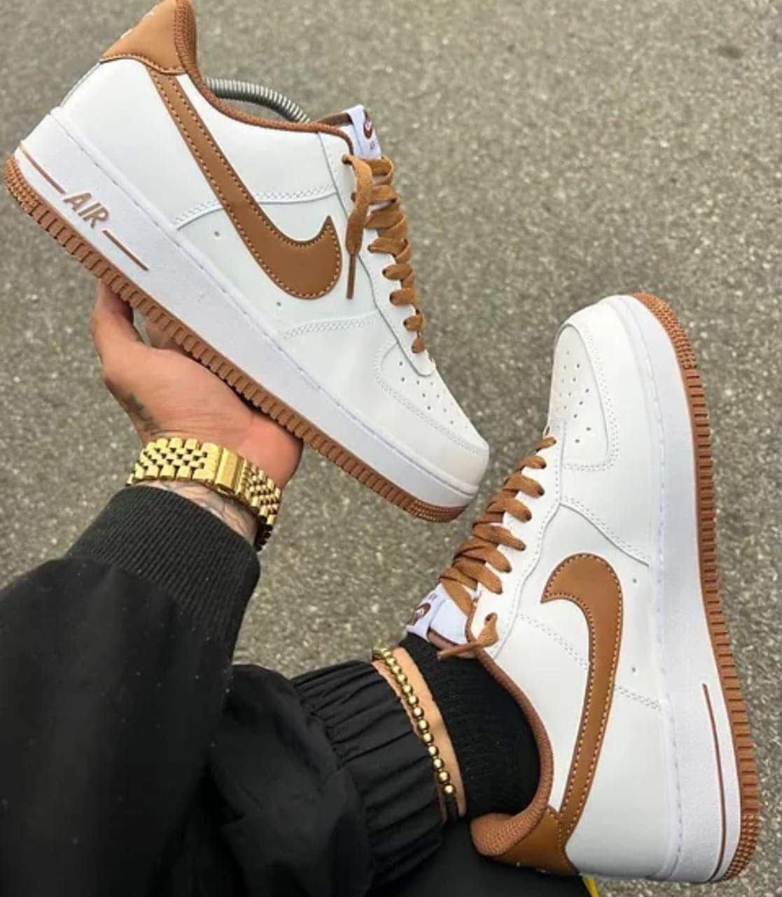 Nike Air Force 1 Low — White/Pecan Brown