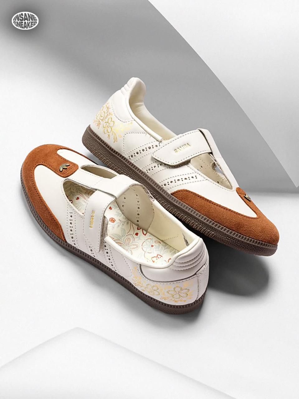 Adidas Samba Jane β White/Tan Floral