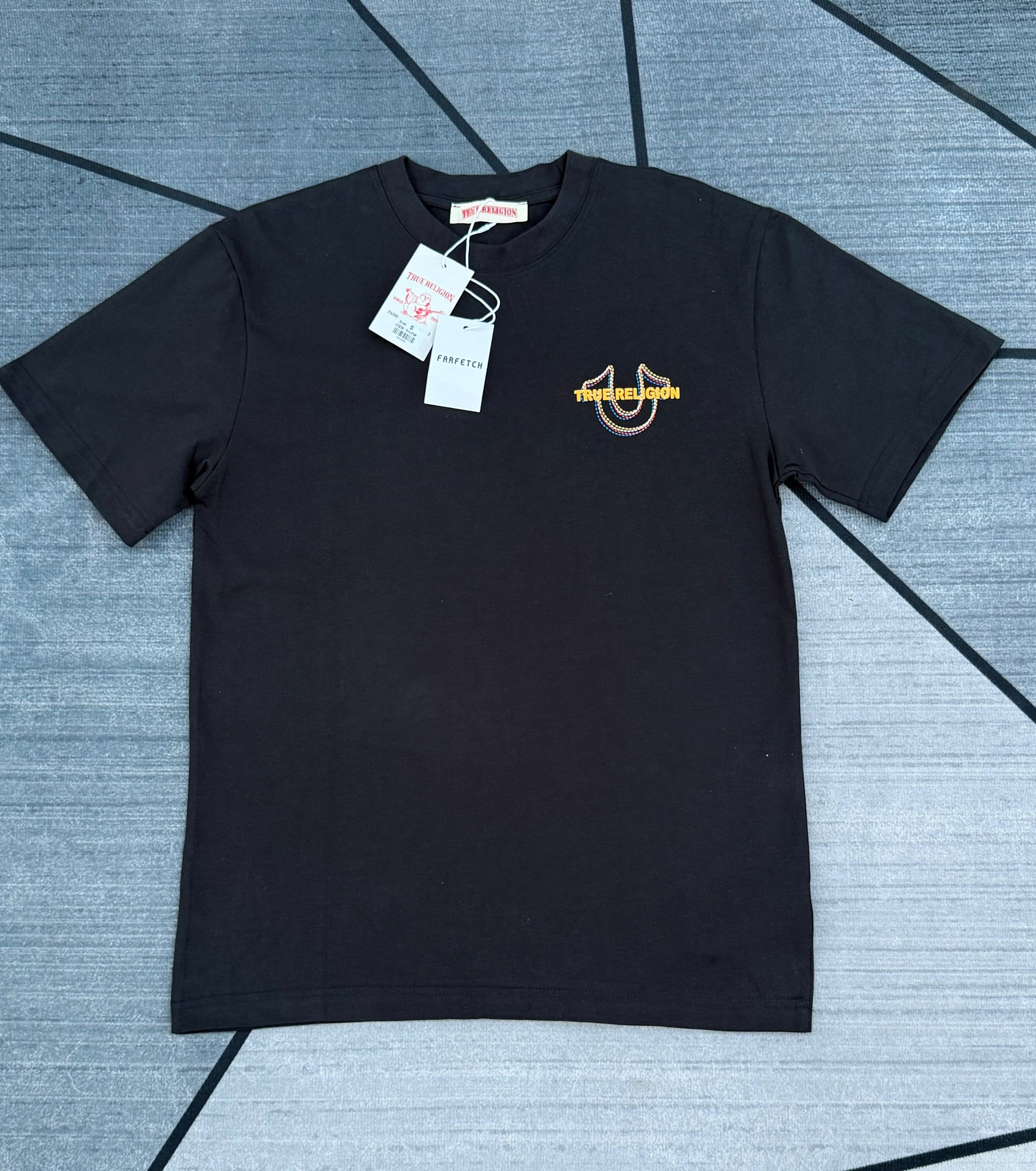 True Religion Logo Tee — Black