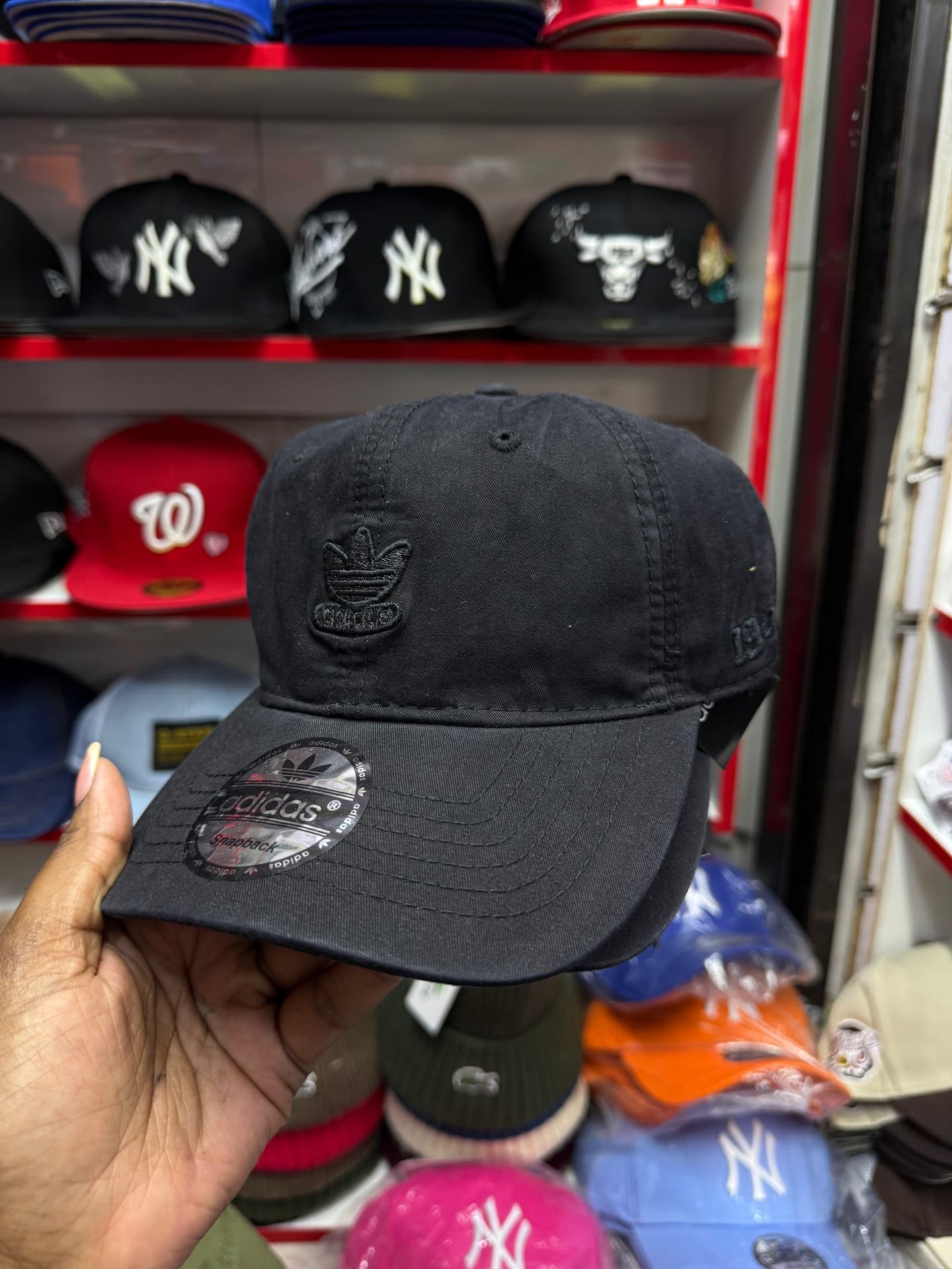 Adidas Trefoil Snapback — Black