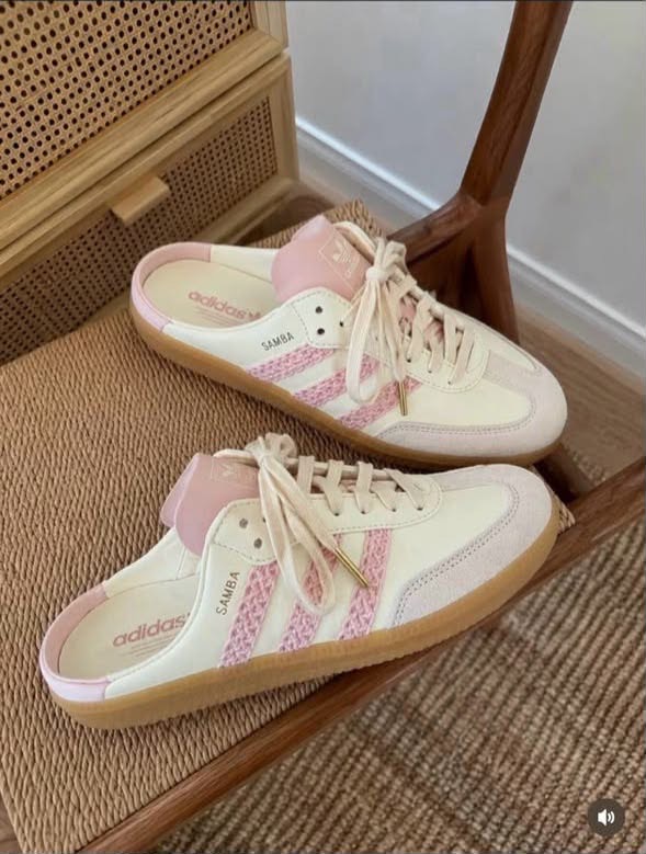 Adidas Samba OG β Cream/Pink Woven