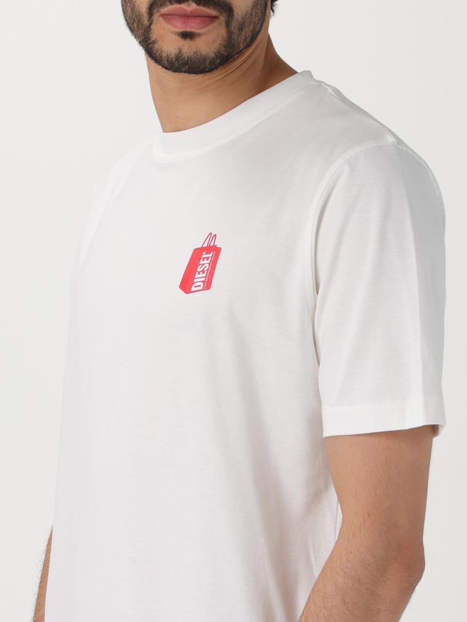 Diesel Red Tag Tee — White
