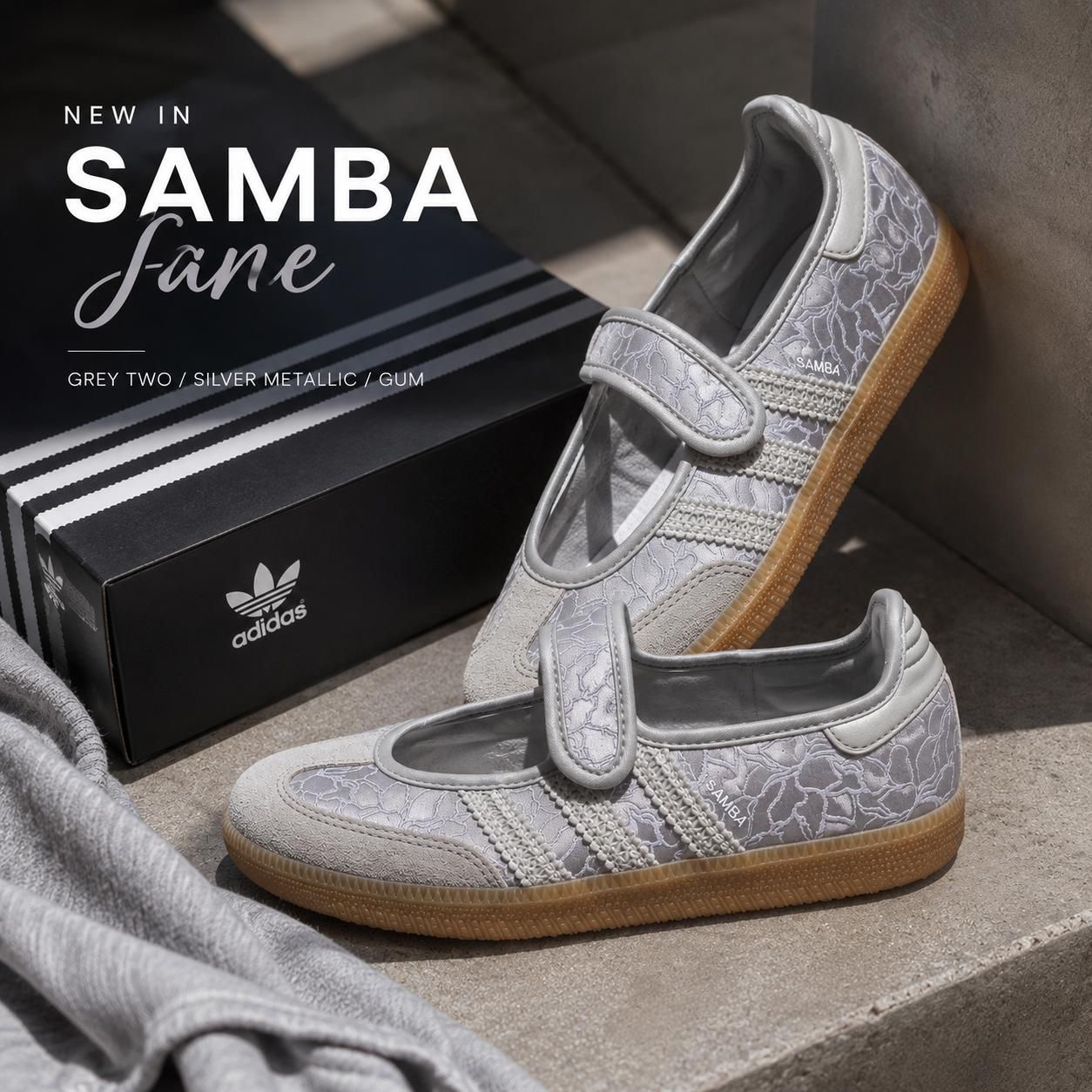 Adidas Samba Jane β Grey/Silver