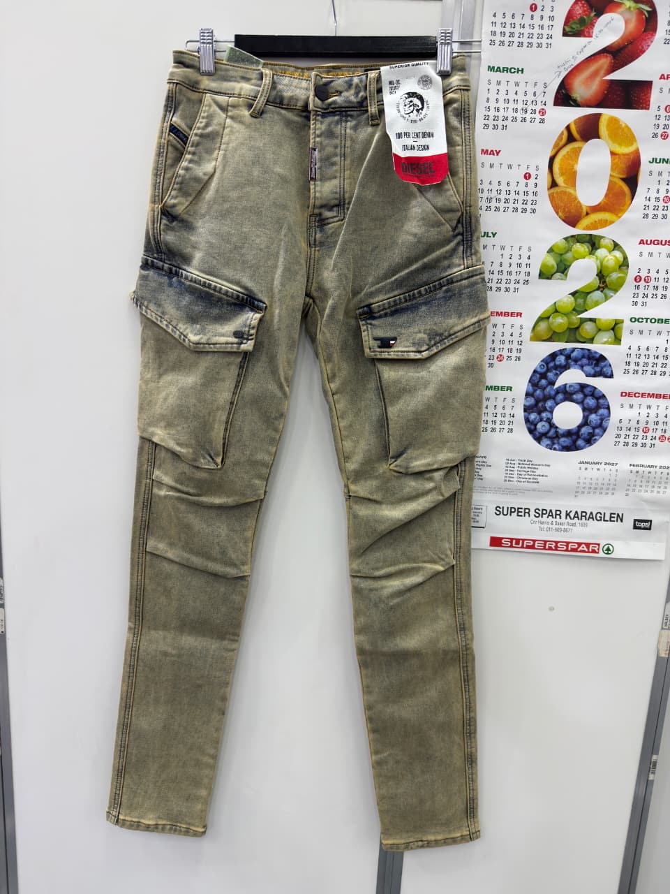 Diesel Cargo Jeans — Sand Wash