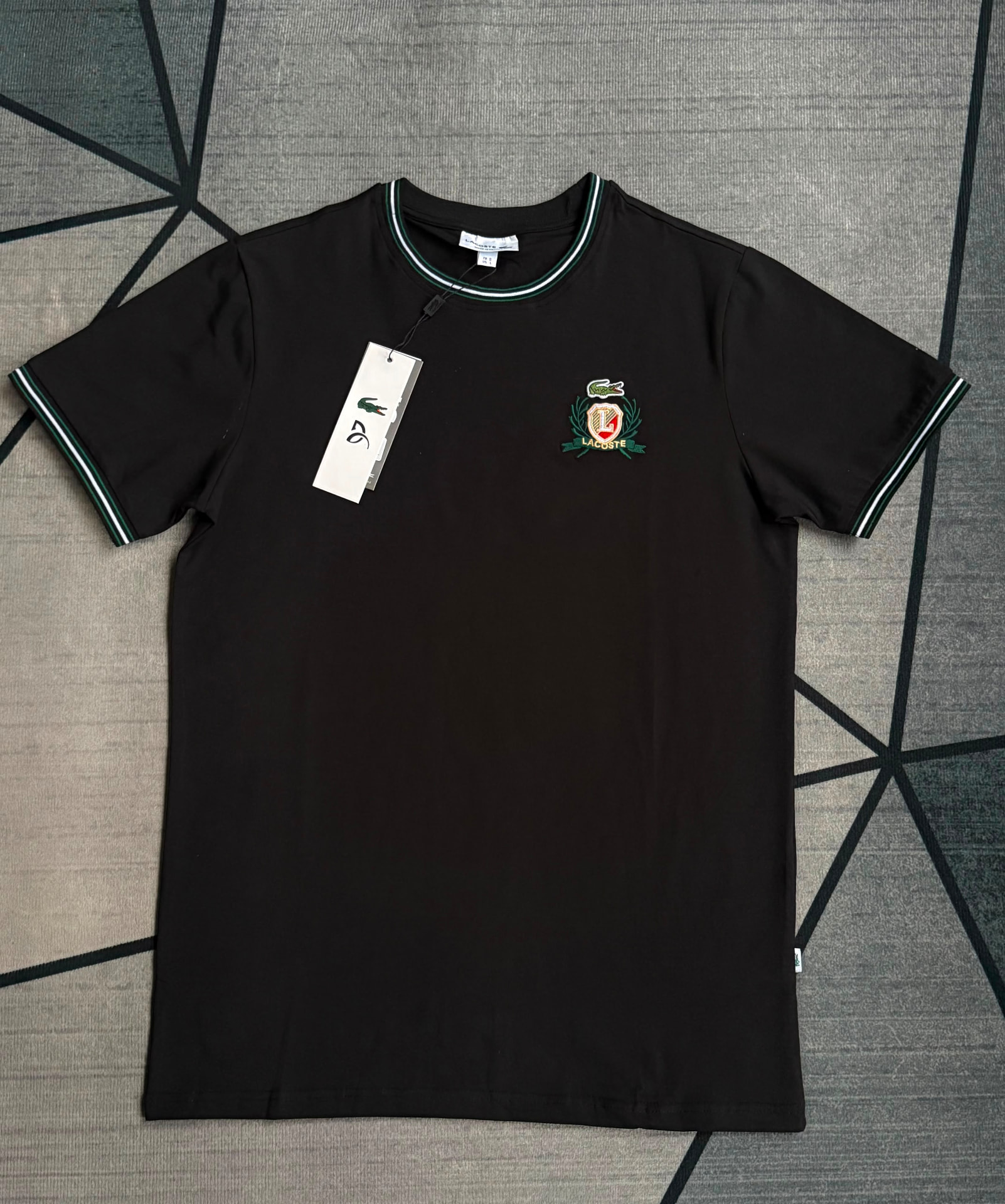 Lacoste Crest Tee — Black