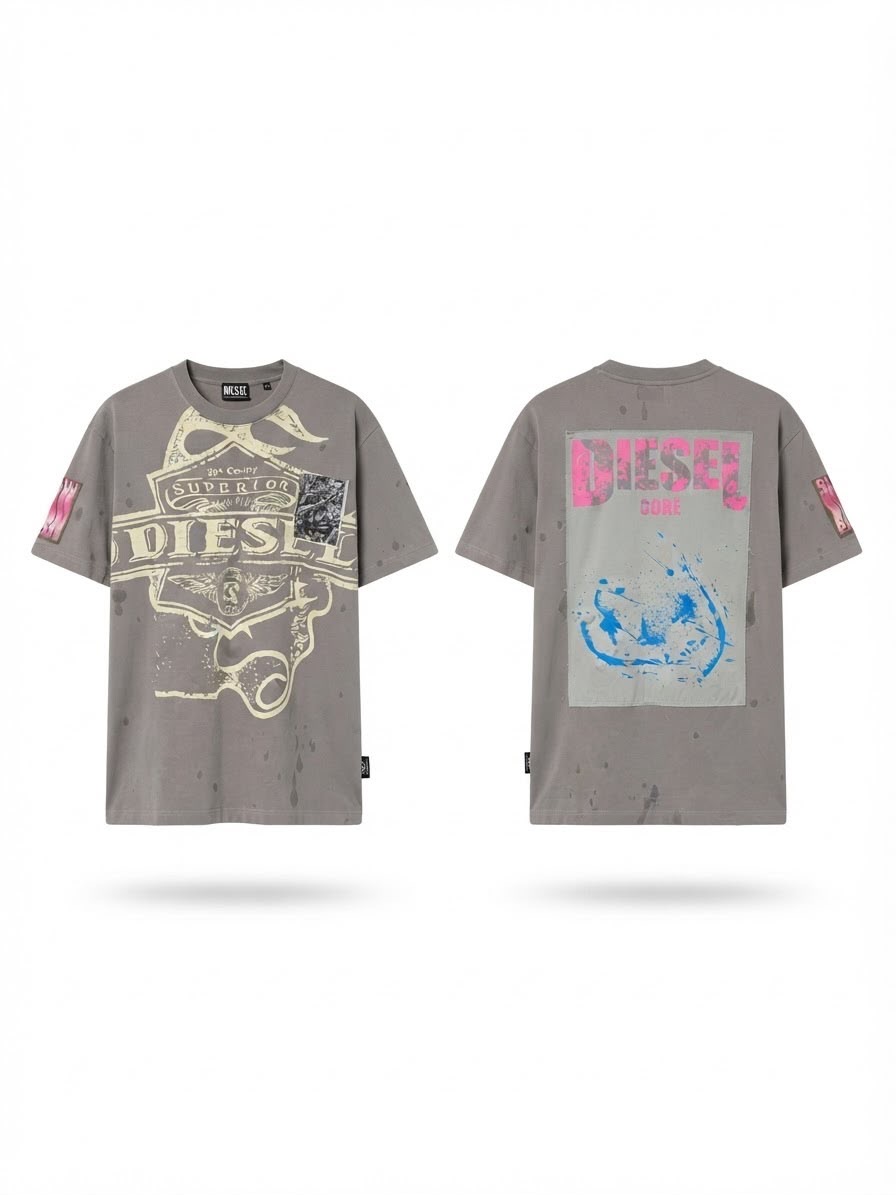 Diesel Core Graphic Tee — Grey