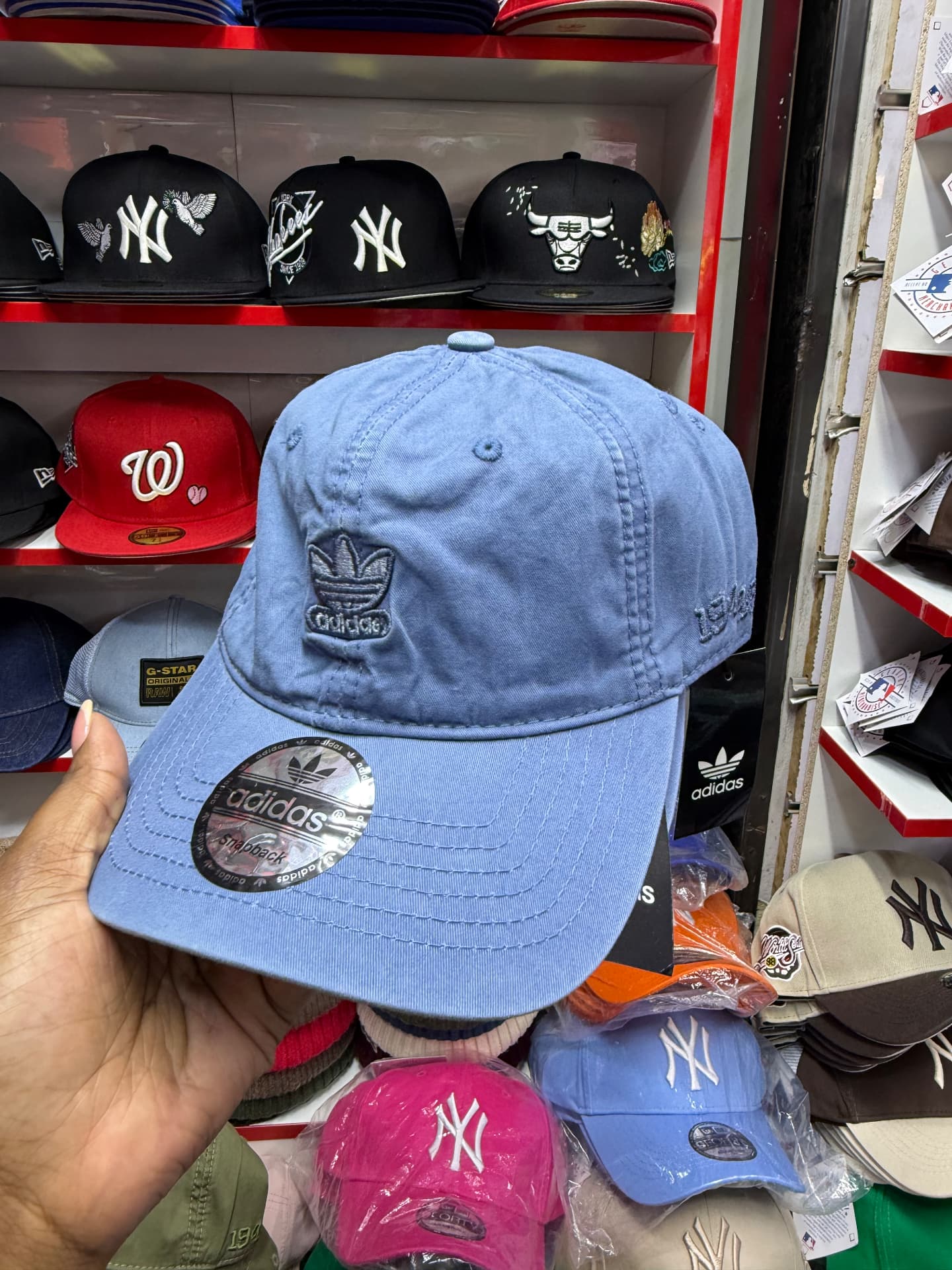 Adidas Trefoil Snapback — Light Blue