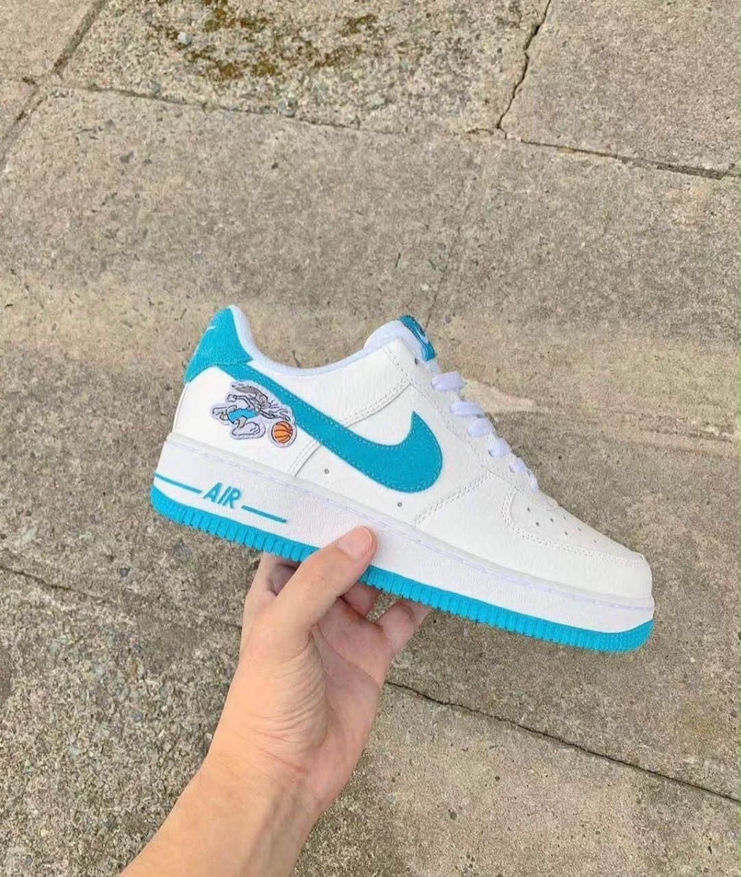 Nike Air Force 1 Low — White/Turquoise
