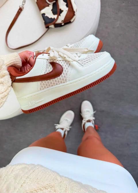 Nike Air Force 1 Low — Cream Snake/Rust