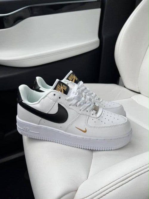 Nike Air Force 1 Low — White/Black Gold Mini Swoosh