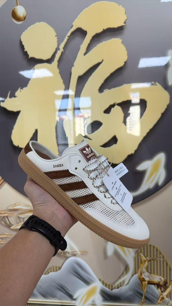 Adidas Samba OG β White Mesh/Brown