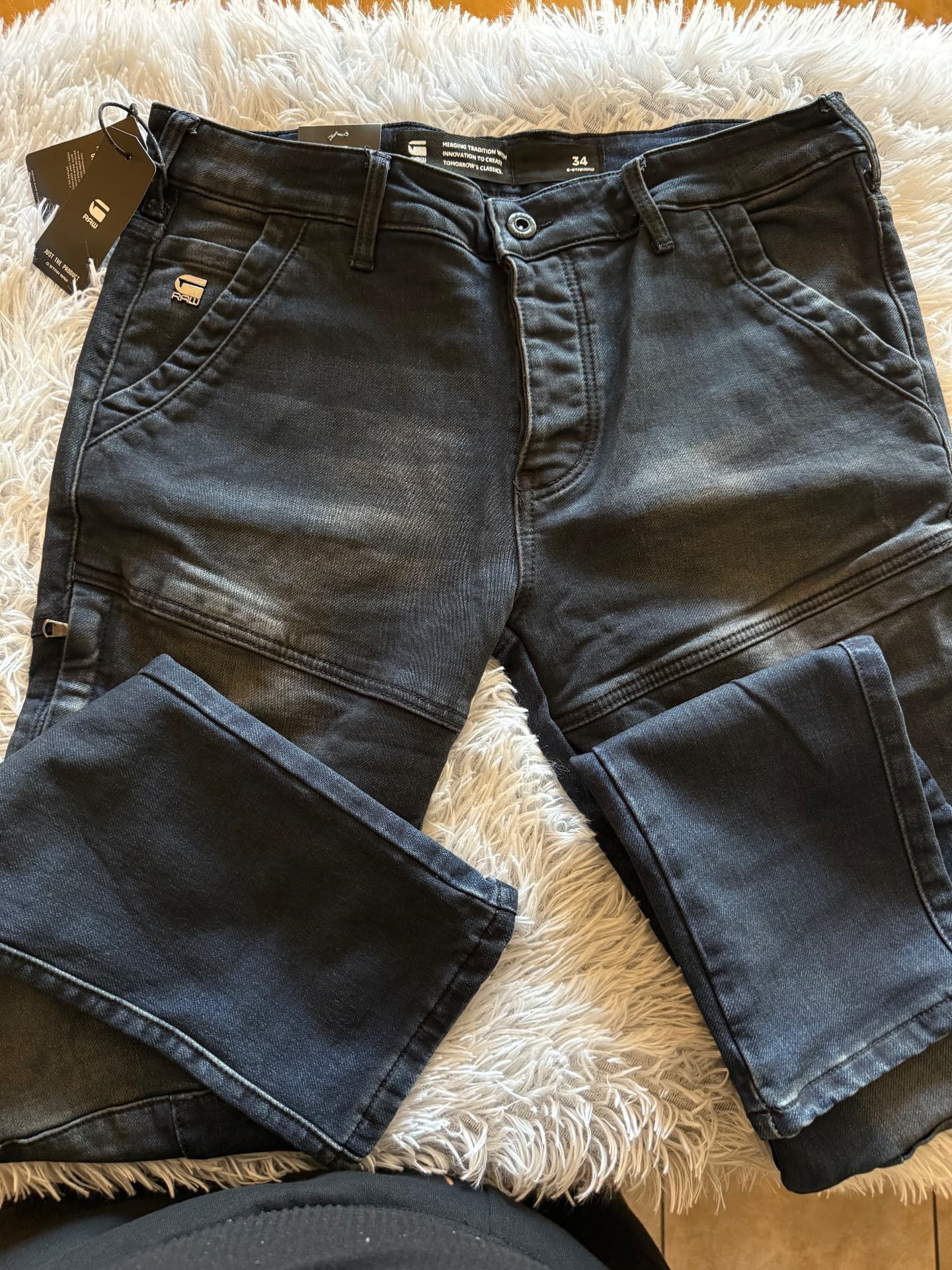 G-Star RAW 3D Tapered Jeans — Washed Black