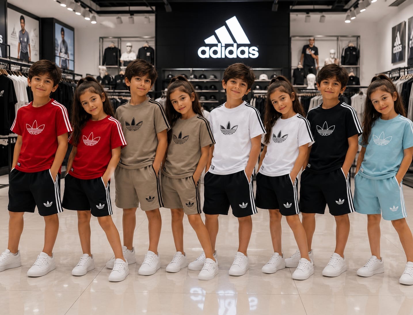 Adidas Kids Set — Tee & Shorts (All Colours)