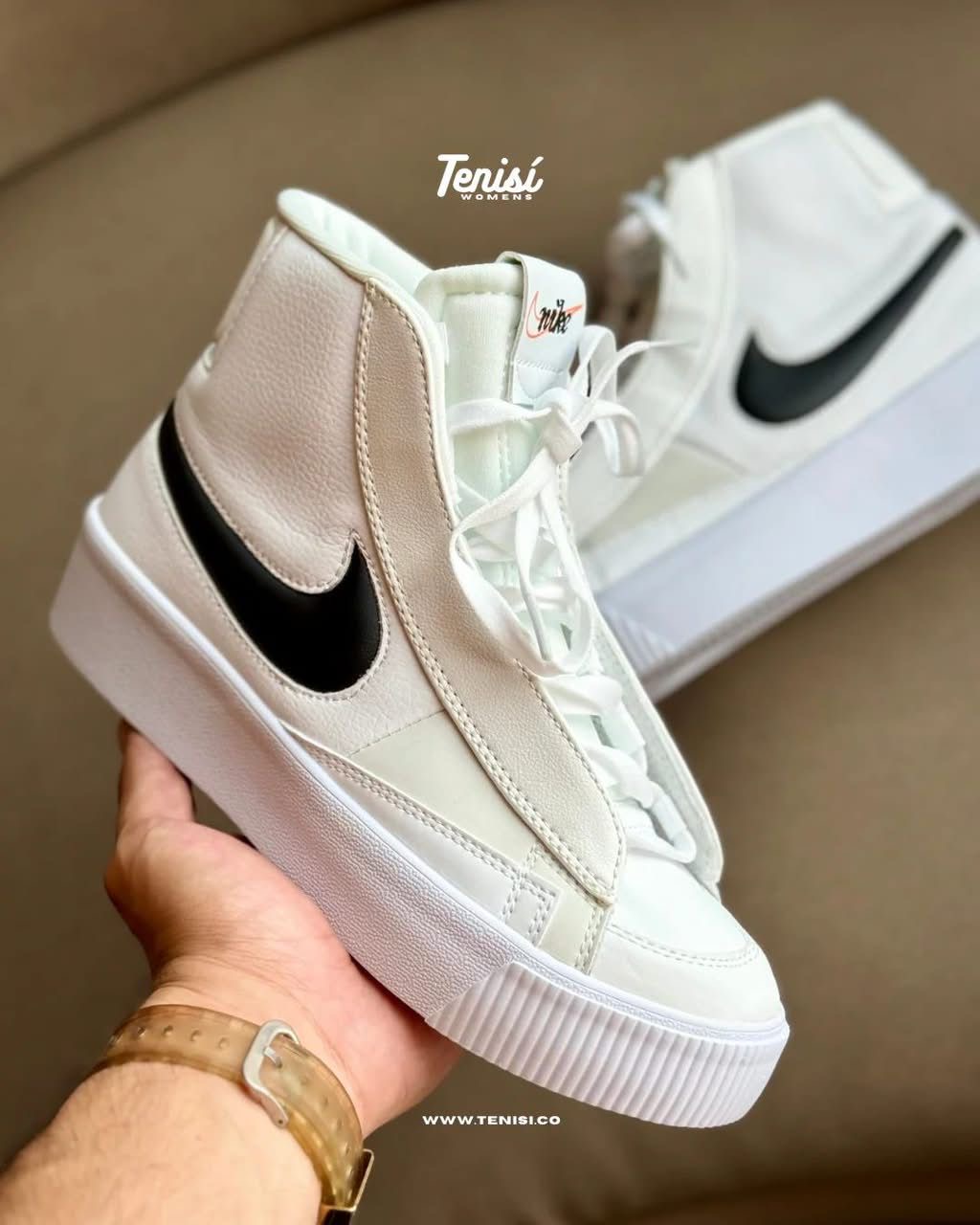 Nike Blazer Mid '77 — Cream/Black Swoosh