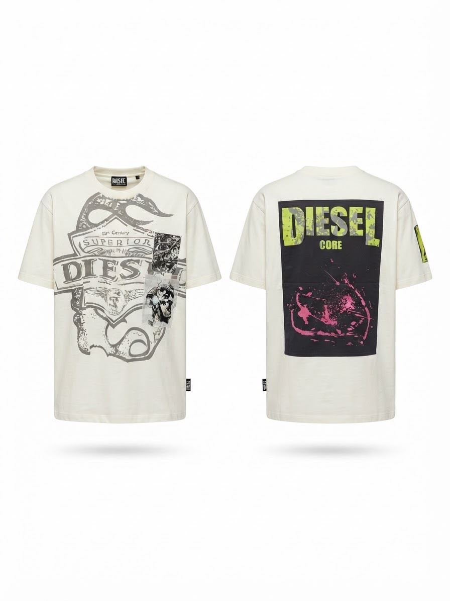 Diesel Core Graphic Tee — Cream
