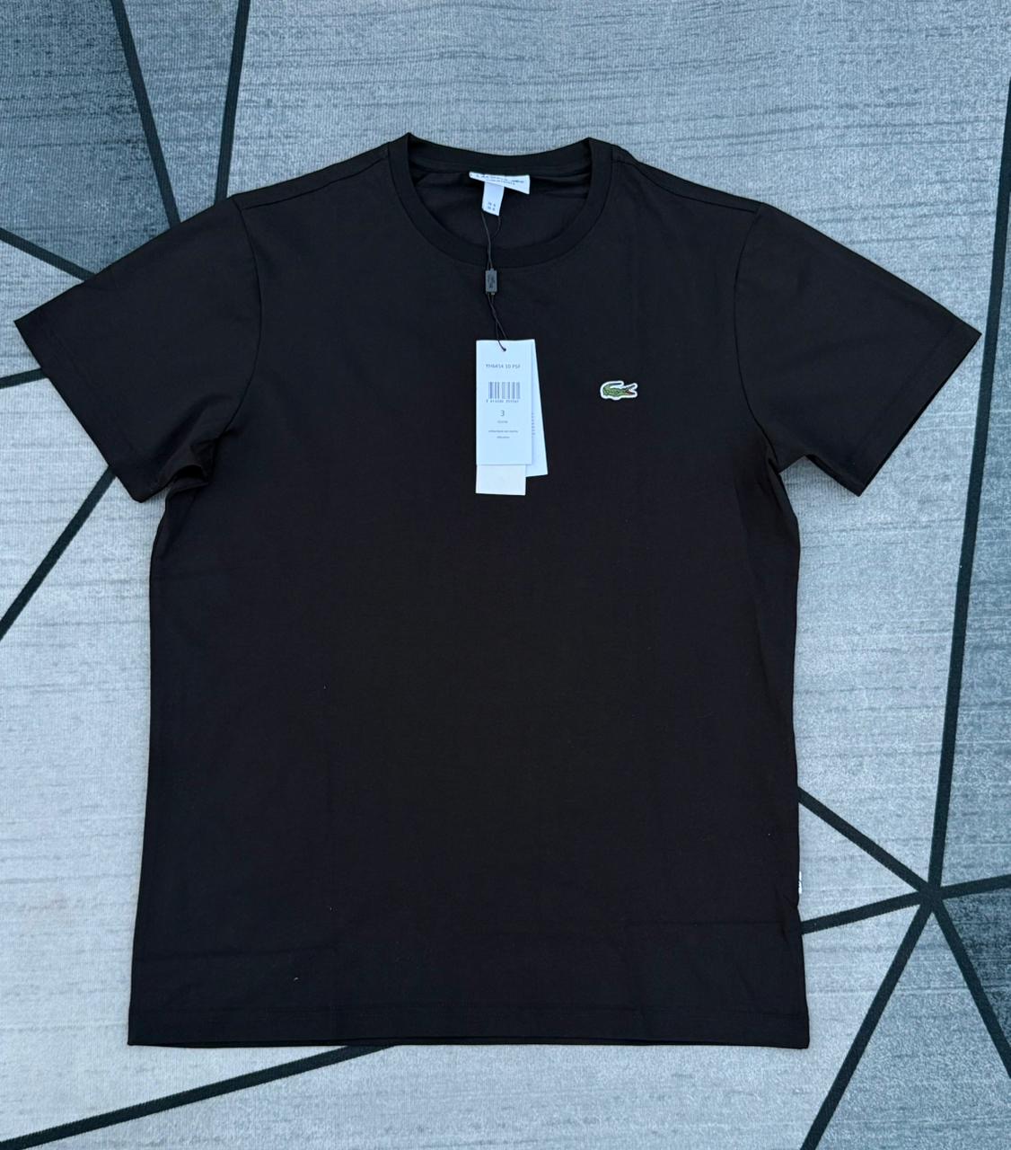 Lacoste Croc Crew Tee — Black
