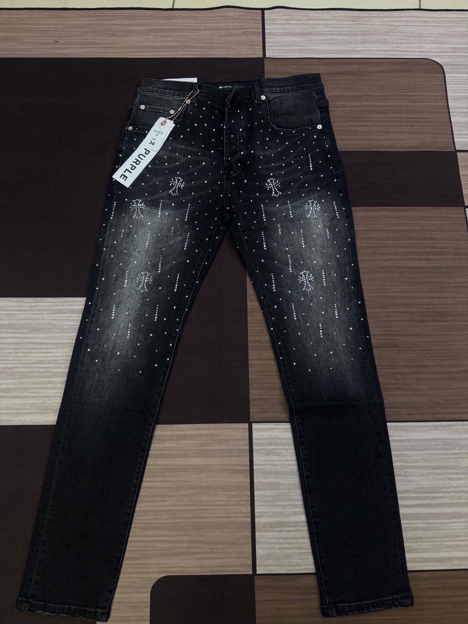 Purple Brand Jeans — Black Studded