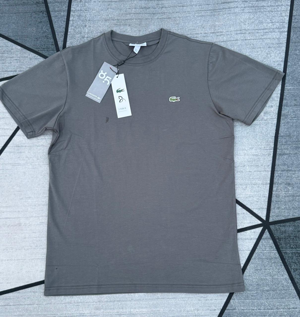 Lacoste Croc Crew Tee — Grey