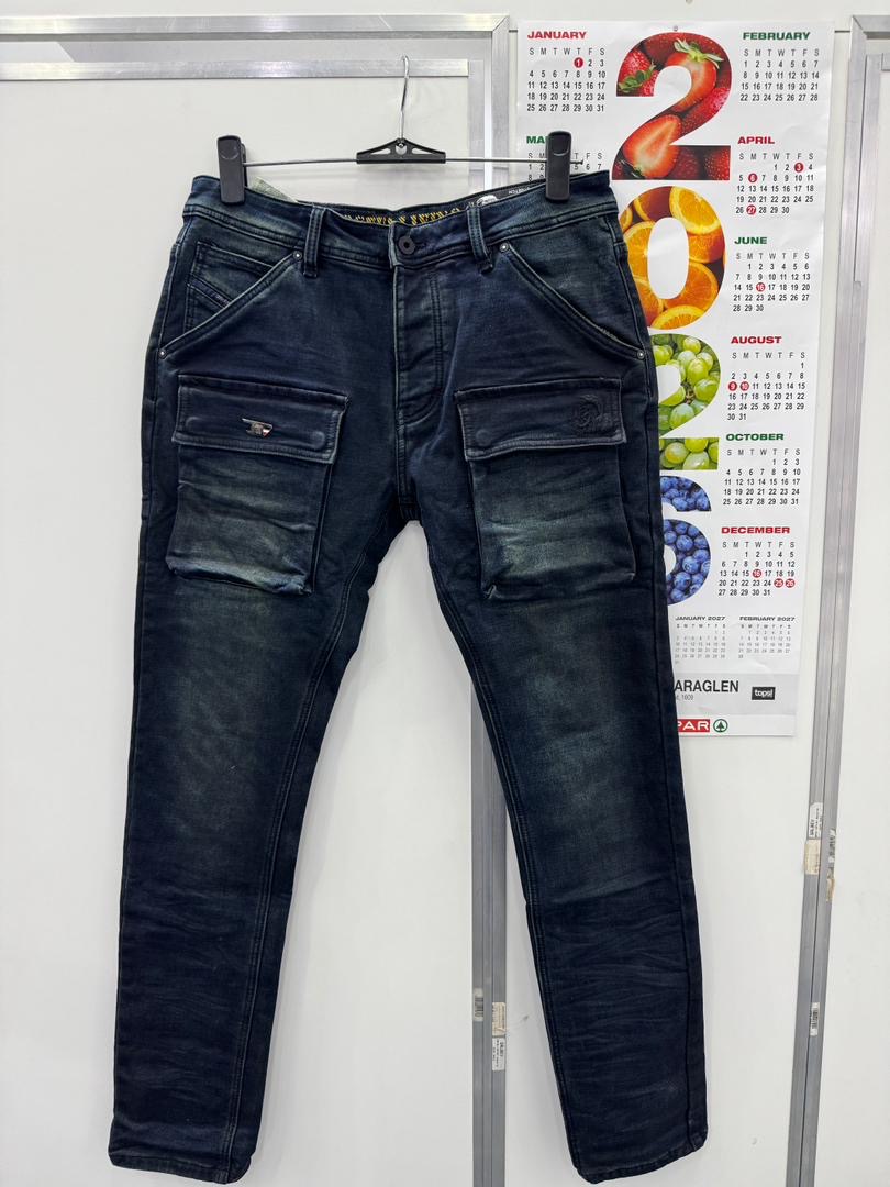 Diesel Cargo Jeans — Dark Navy