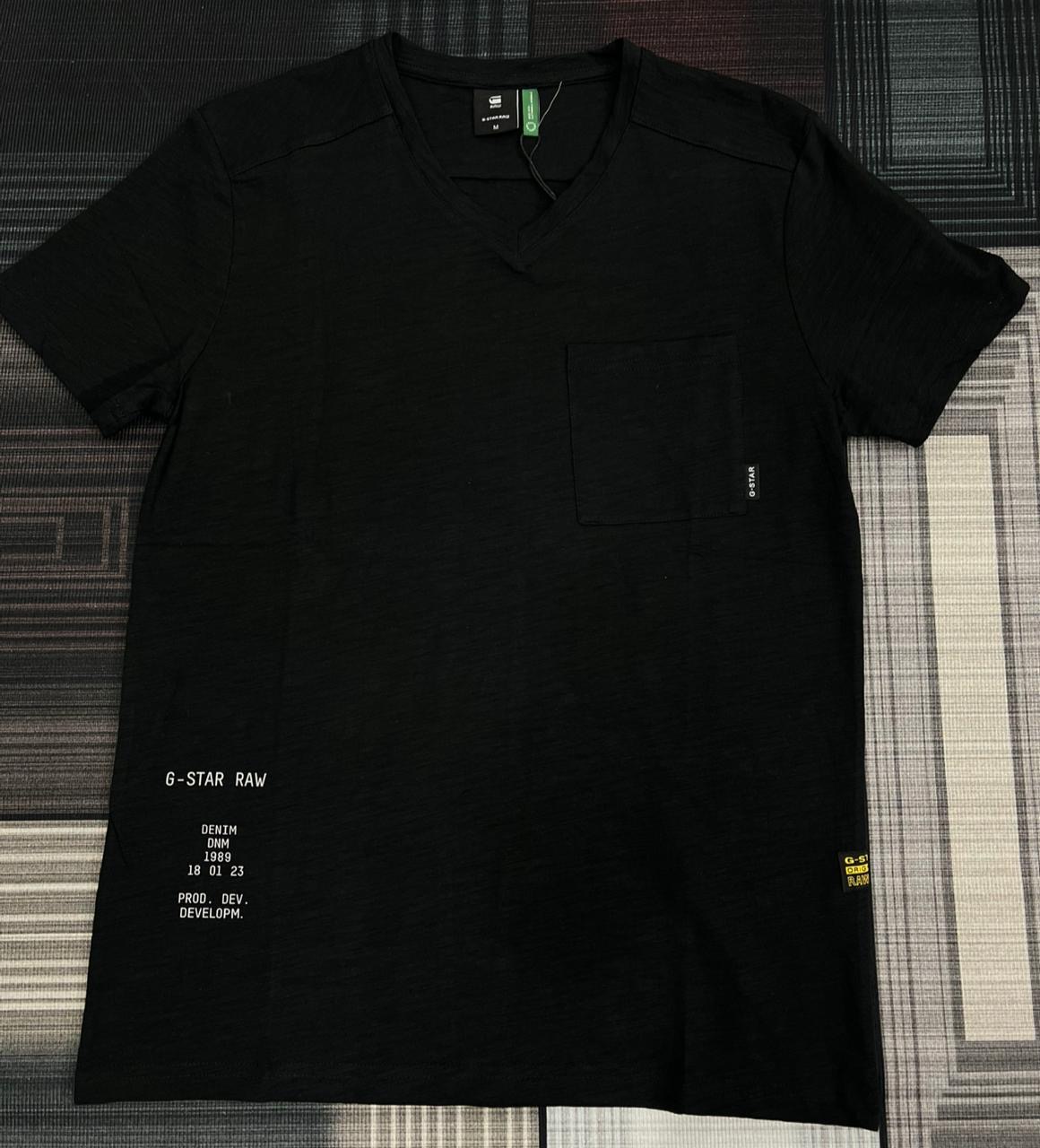 G-Star RAW V-Neck Tee — Black