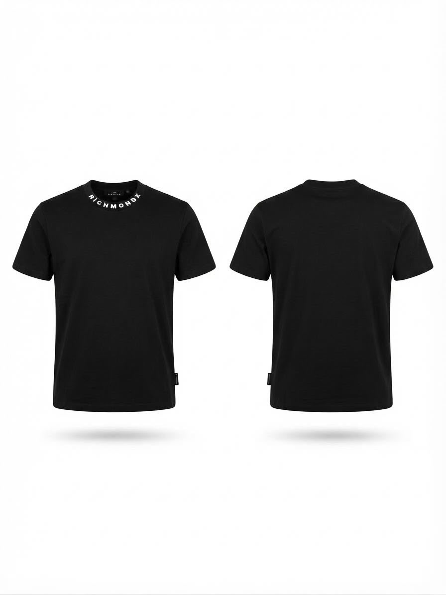 Richmond X Collar Tee — Black